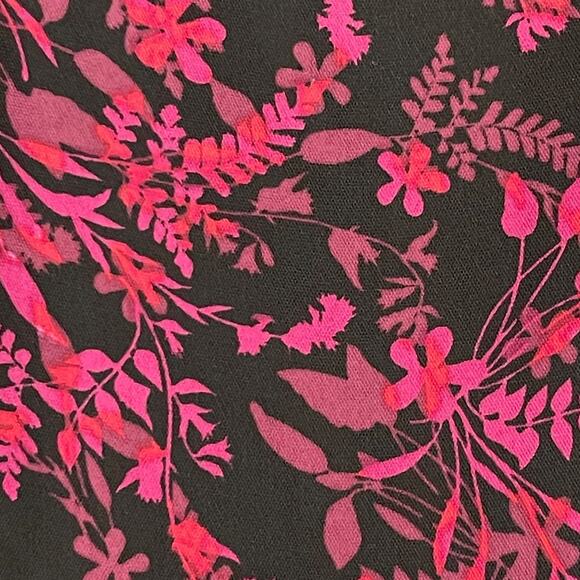 Westport 1962 Size 6 Midi Dress Fitted Black Floral Flutter Short Sleeve 90s - Picture 8 of 10